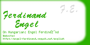 ferdinand engel business card